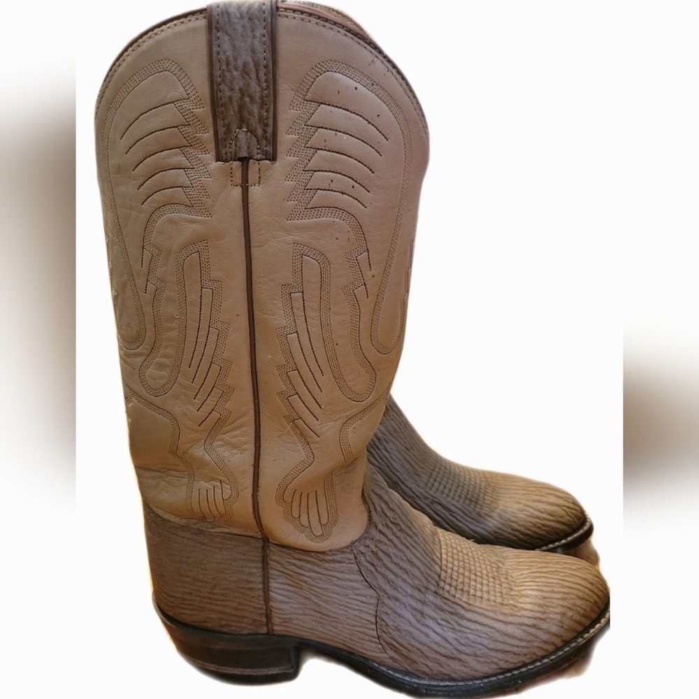Imperial Boots Mens 9D Cowboy Boots Tan Leather Western Rodeo VTG 1995